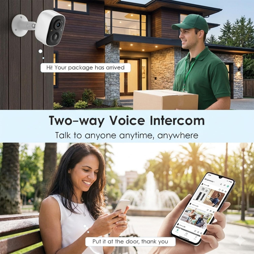 GMK VicoHome Remote Access, Security Cameras Wireless Outdoor, 2K Video