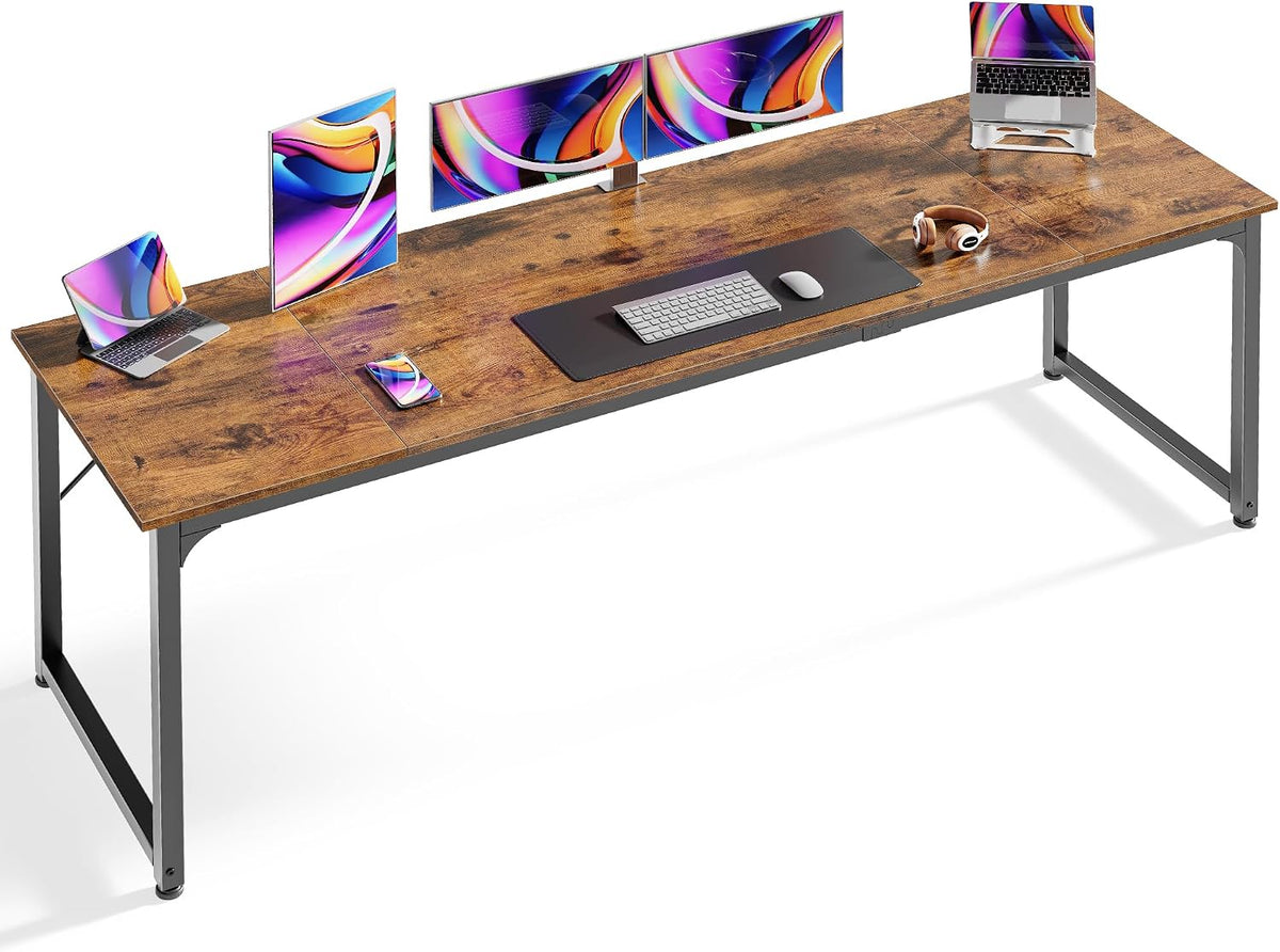 Huuger Computer Desk, 80 Inch Office Desk, Gaming Desk