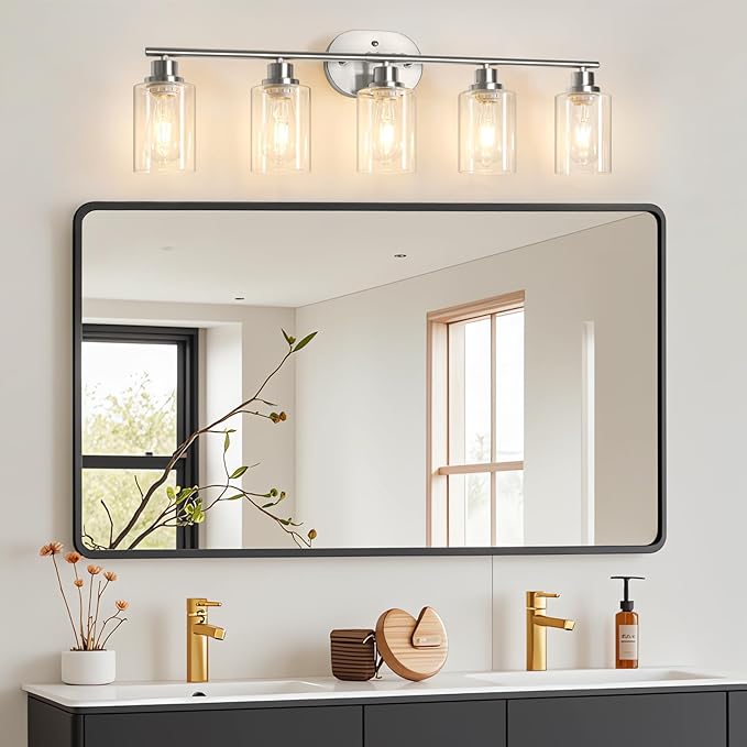 Unicozin Bathroom Light Fixtures, 5 Light Vanity Lights