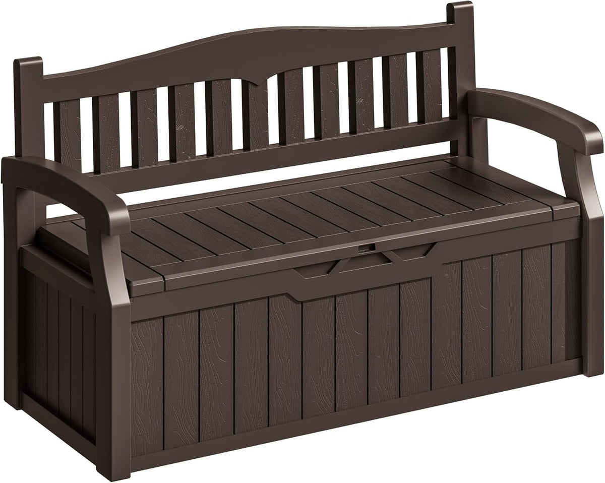 Homall 75 Gallon Outdoor Storage Benches Lockable Deck Box Waterproof