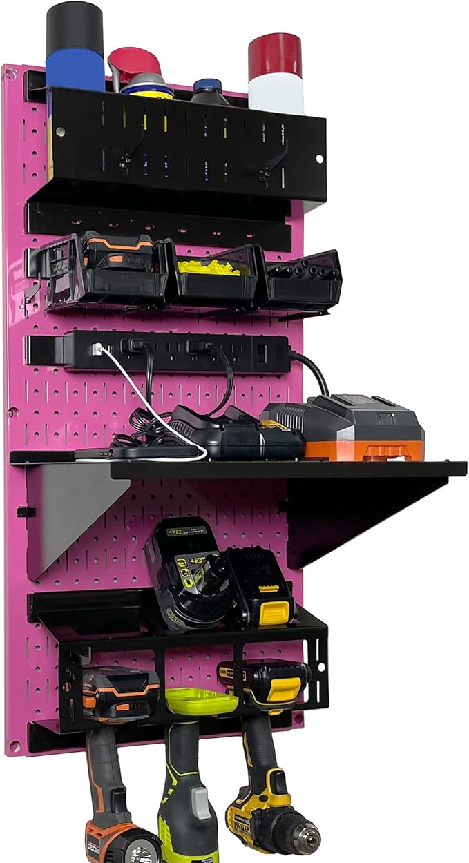 Wall Control Power Tool Storage Organizer Kit Cordless Drill Holder Charging