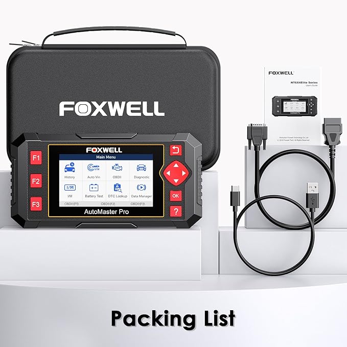 2026 FOXWELL Car Scanner NT604, 4 System OBD2 Scanner Diagnostic Tool, Check