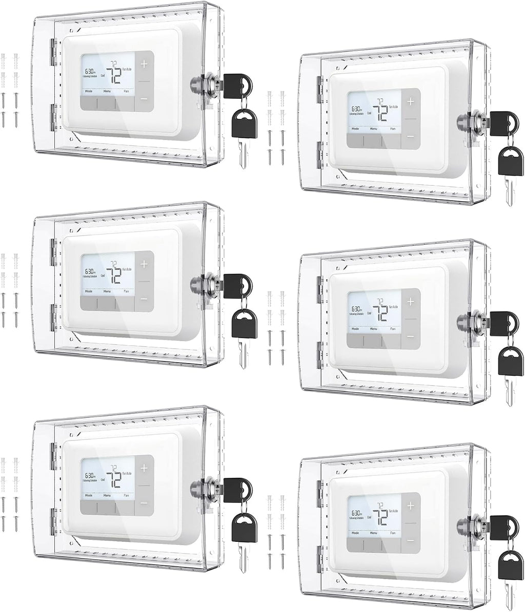 AUURIO 6 PCS Upgraded Thermostat Lock Box