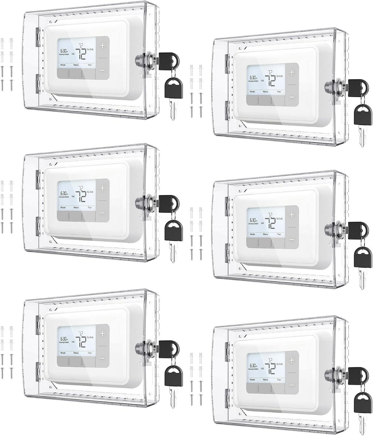 AUURIO 6 PCS Upgraded Thermostat Lock Box