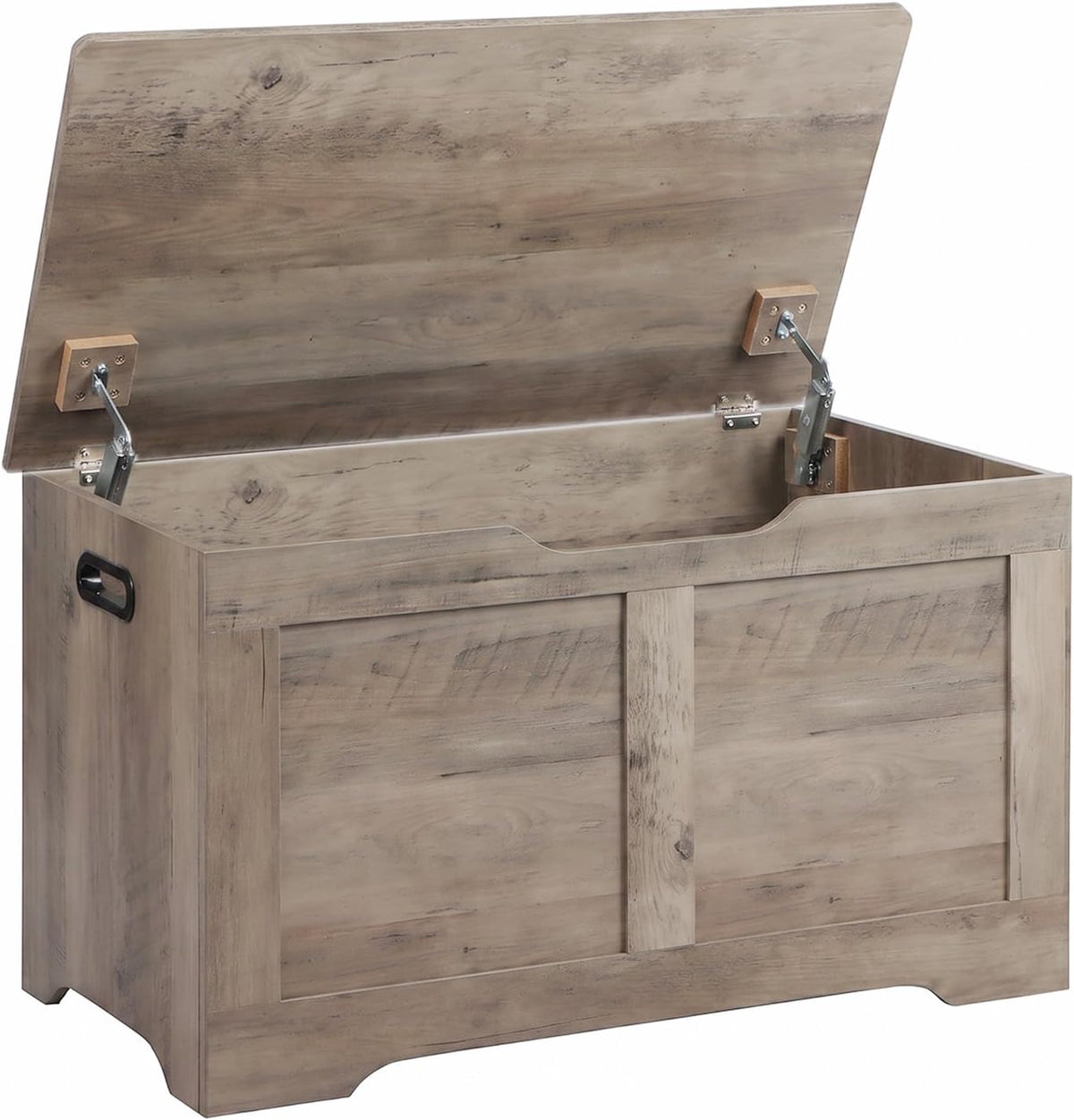 Timberer 31.5" Storage Chest with 2 Safety Hinges, Wooden Storage Trunk