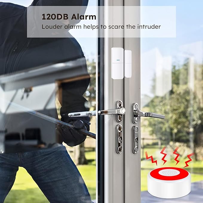 tolviviov Home Alarm System, 12 Pieces Smart Home Alarm Security System DIY No