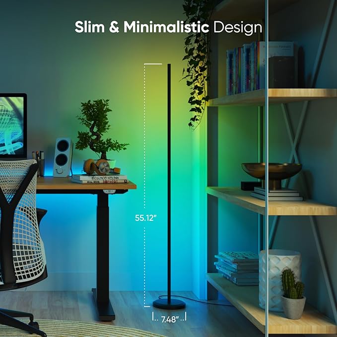 Nanoleaf Matter Smart Floor Lamp, LED Standing Lamps Work