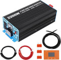 2200W Pure Sine Wave Inverter, 1 USB Port 5v/2.4a, LCD Display&Remote Controller