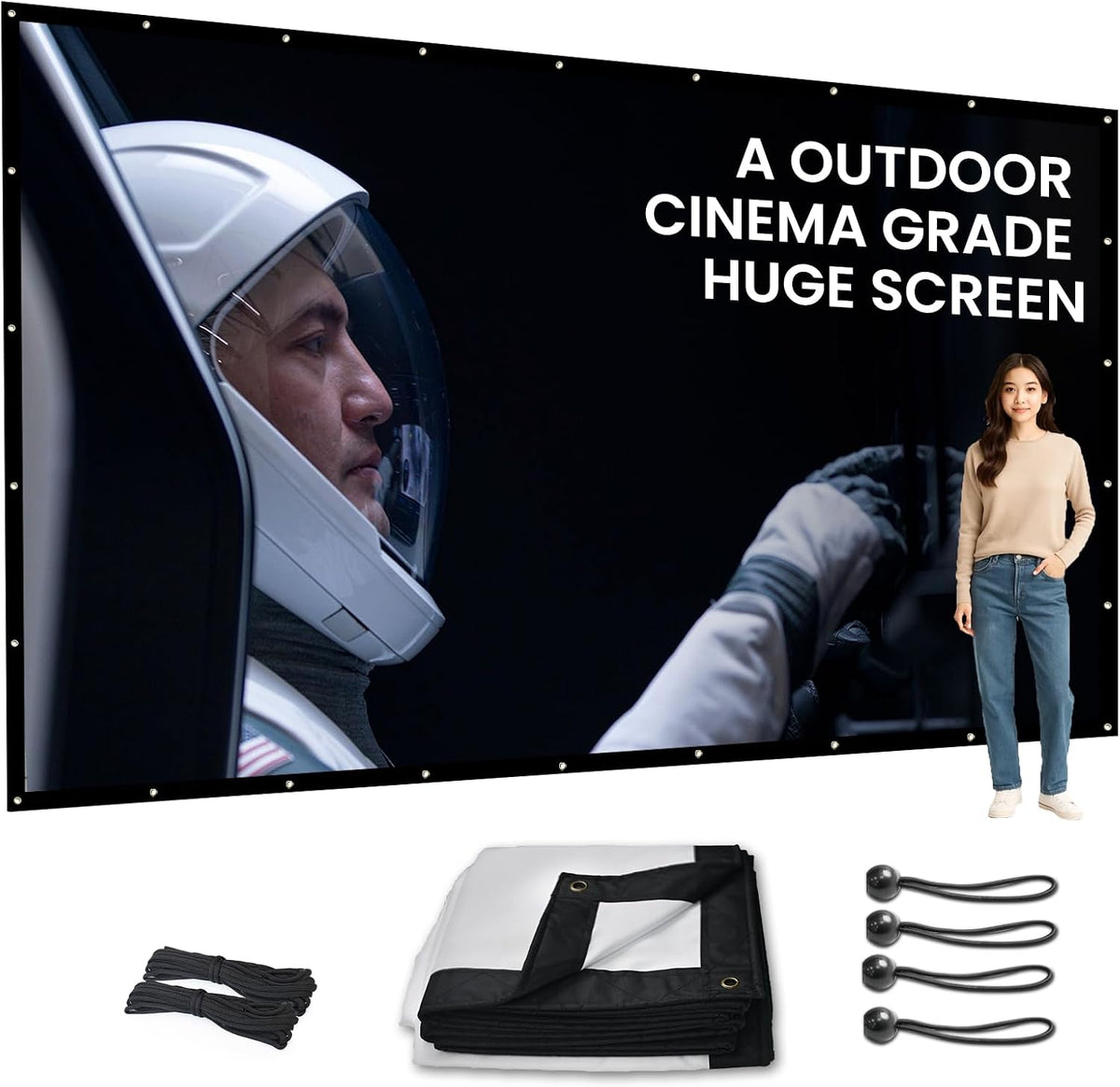 250 Inch Extra Large Projector Screen | Cinema-Grade Huge Movie Screen
