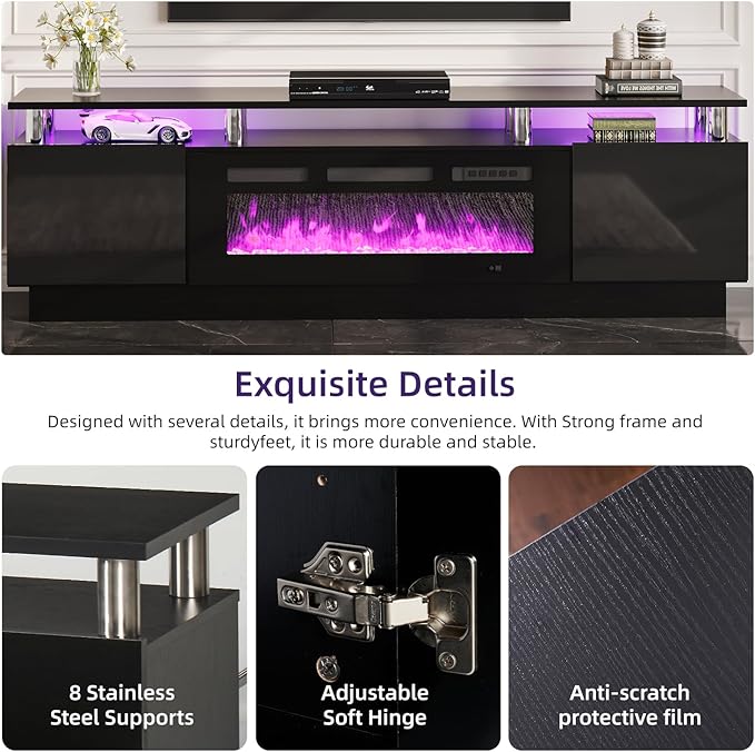 oneinmil 2 Tier TV Console Stand
