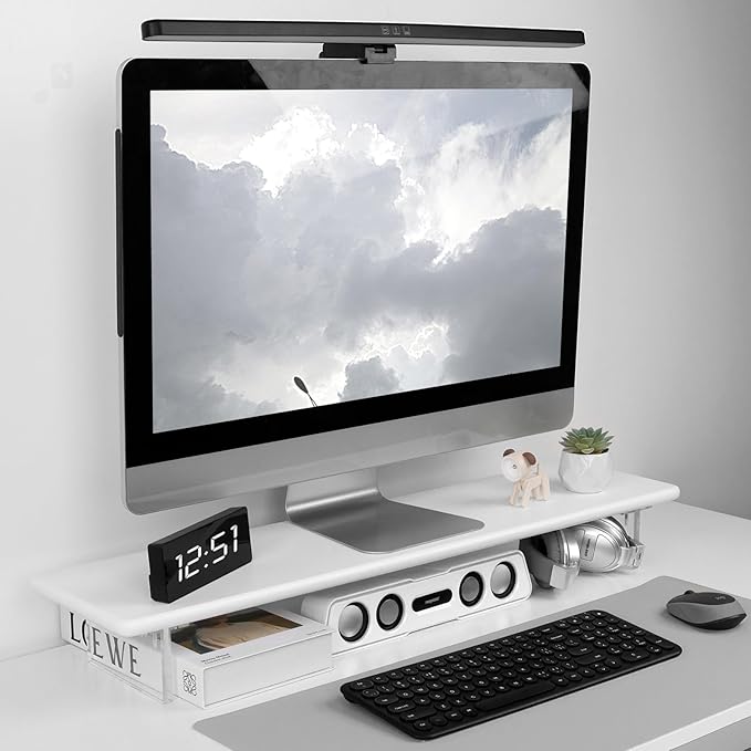 ROCDEER Bamboo Monitor Stand Riser