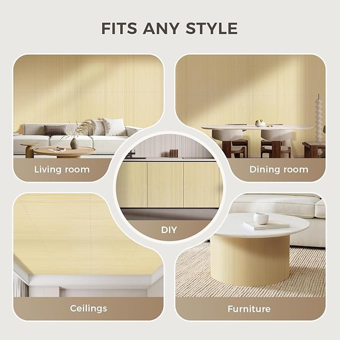 OUZUGIE 2 Pack 96x24 Inch Natural Bamboo Wall Panel – Raw Pole Wrap Paneling