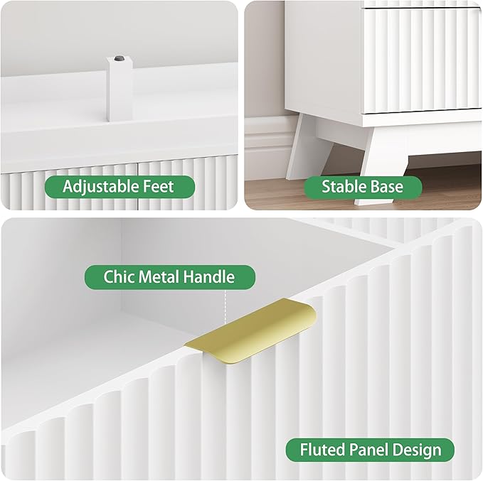 Fluted Dresser for Bedroom