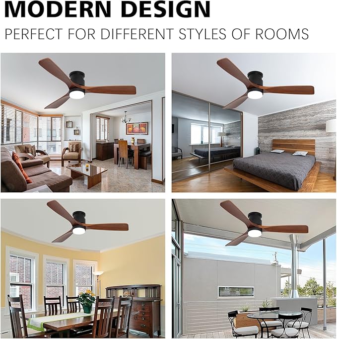 revoici 52" Ceiling Fans Flush Mount