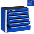P.I.T. Mini Tool Box,Small Metal Toolbox Organizer with 5 Drawers,Blue