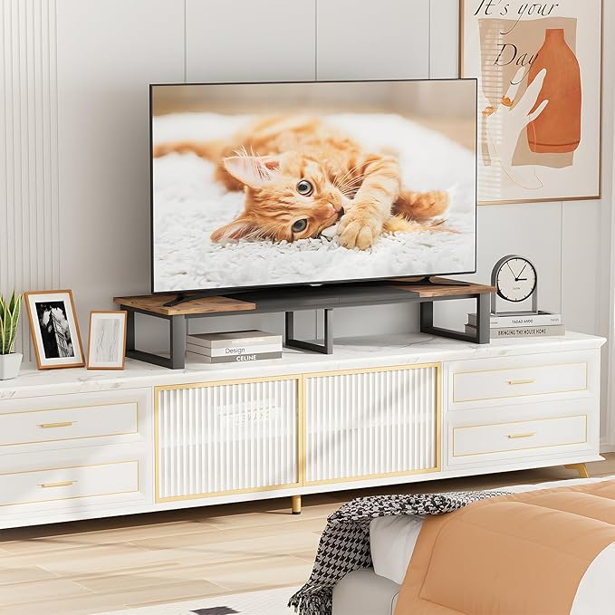 aboxoo 47" TV Riser for 32-60 inch TV, TV Riser Stand Shelf, Tabletop TV Stand
