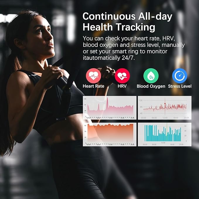 Smart Health Ring for Women Men, Fitness Tracker Ring