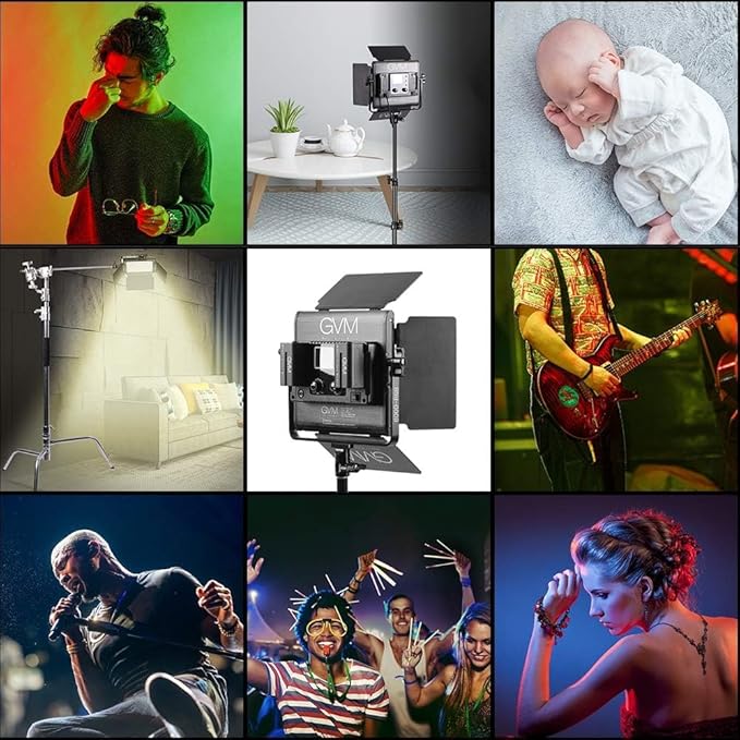 GVM RGB LED Video Lighting Kit, 800D Studio Video Lights (3 Packs)