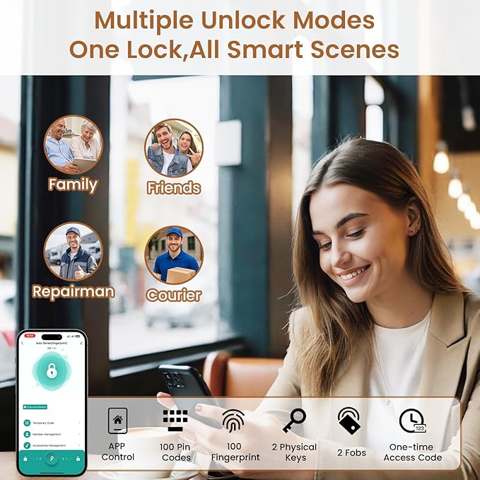 Keyless Entry Door Lock, Biquole Smart Lock