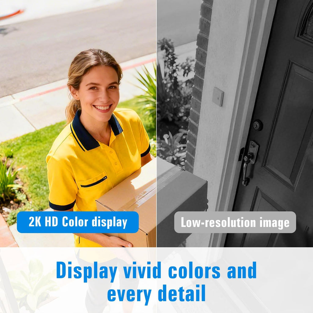 security cameras wireless outdoor, 2k cameras for home, close-up detail