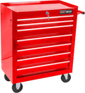 7 Drawers Rolling Tool Chest on Wheels, Multifunctional Tool Cart Tool Storage, Drawers Rolling Tool Trolley Organizer Tool Case for Garage,Warehouse,Workshop,Repair Shop (7 Drawers-Red)