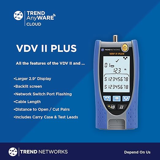 TREND Networks | R158008 | VDV II Plus | Cloud Connected | Voice, Data and
