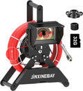 Sewer Pipe Inspection Camera, IPS Monitor 32GB TF Card DVR, IP68 1200TVL HD Camera 65/100FT Fiberglass Cable, 5600mAh Battery Night Vision, for Home/Contractor/Plumber (4.3 inch/65FT)
