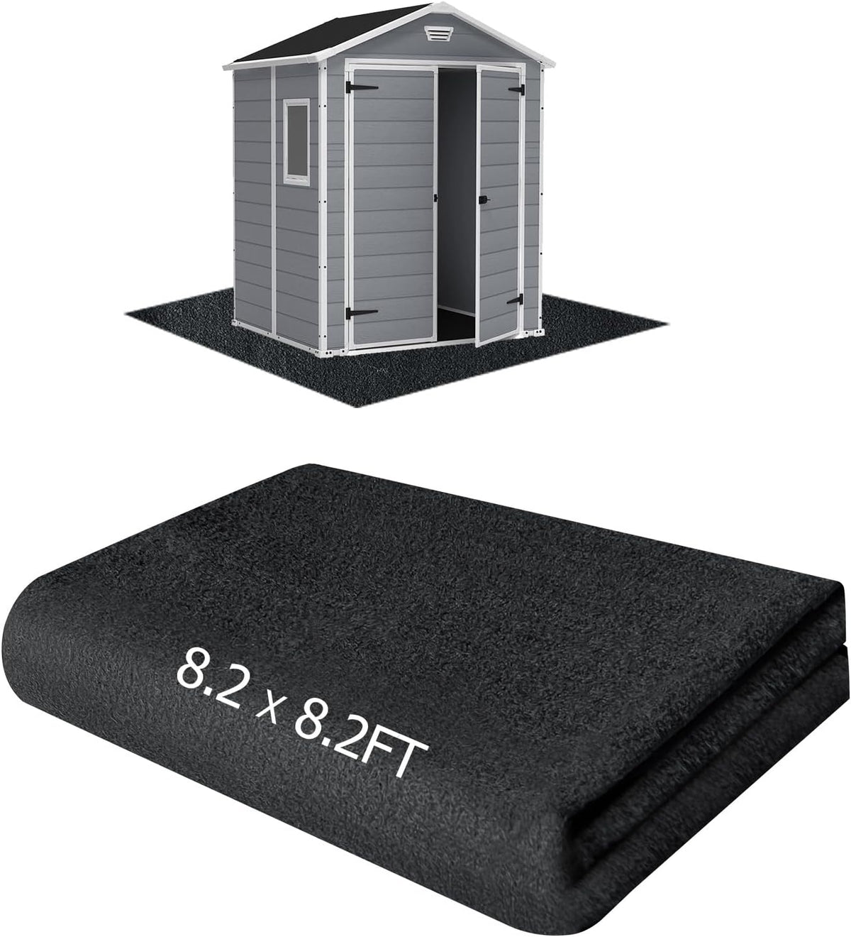 8.2x8.2FT Outdoor Storage Shed Floor Mat, Tent Carpet for Camping Furniture