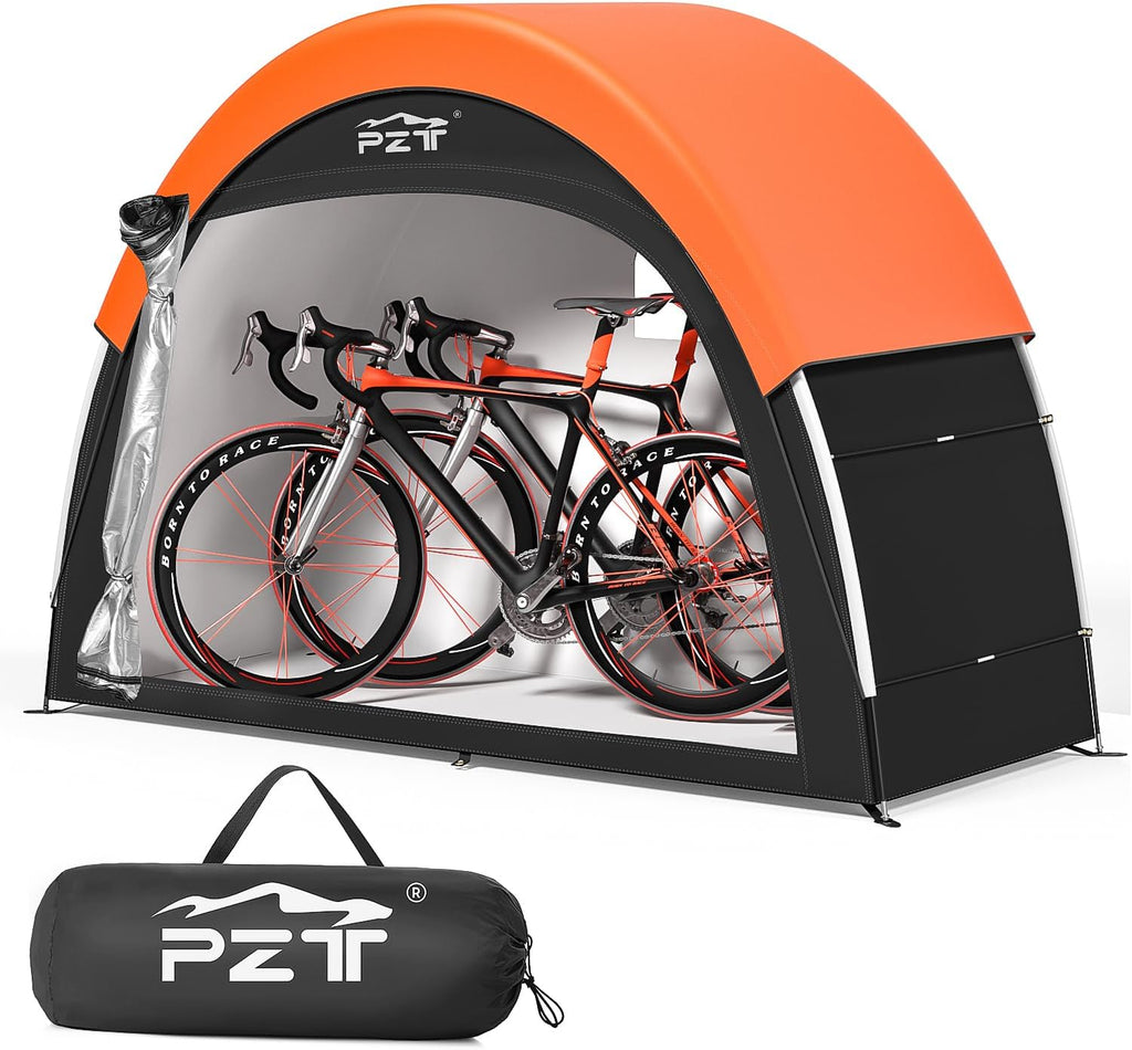 Upgraded Bike Tent with Rain Cover, Outdoor Storage Shed for 2-3 Bikes