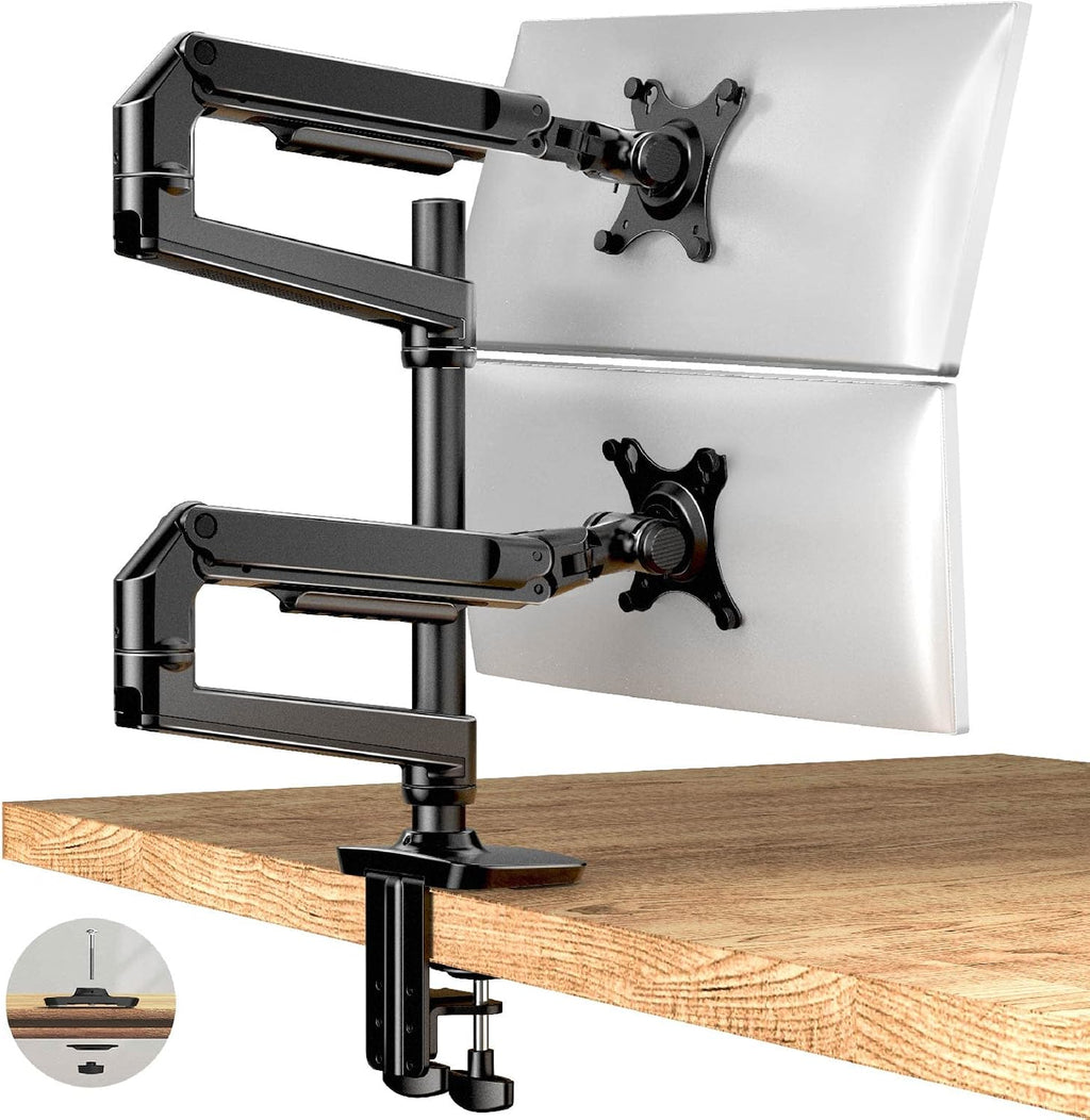 Ergounion Dual Monitor Mount, Holds Screens up to 40 Inches and 25 lbs