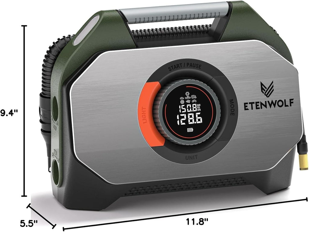 ETENWOLF VORTEX S7 Tire Inflator for Heavy-duty Vehicle with 38400 mAh