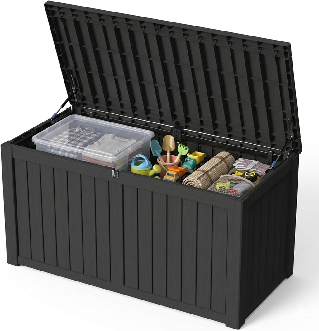 Outdoor Storage Box,180 Gallon Waterproof Deck Box [Upgraded 3.0]