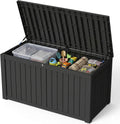 Outdoor Storage Box,180 Gallon Waterproof Deck Box [Upgraded 3.0]