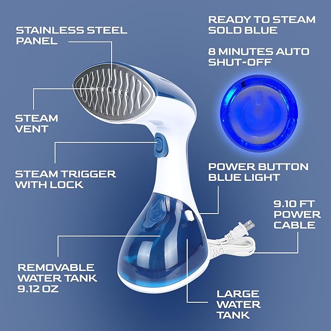 UNDERJAY Steamer for Clothes 1200W, Compact Handheld Garment Steamer for Home