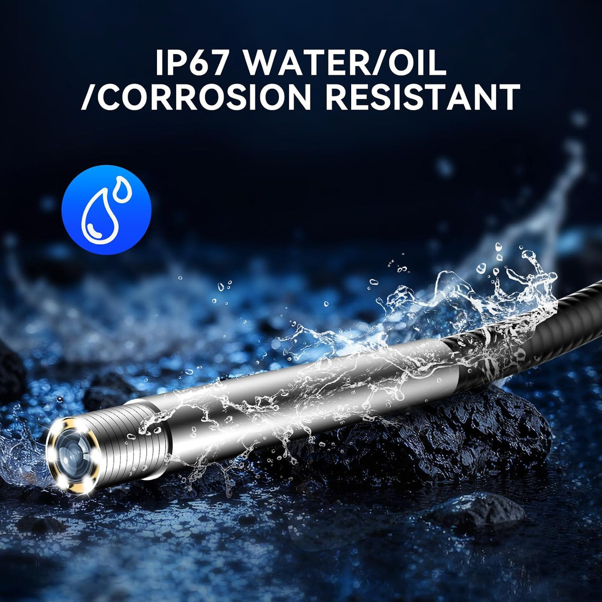 mucar e021 usb endoscope borescope, compatible with pc showing dimensions