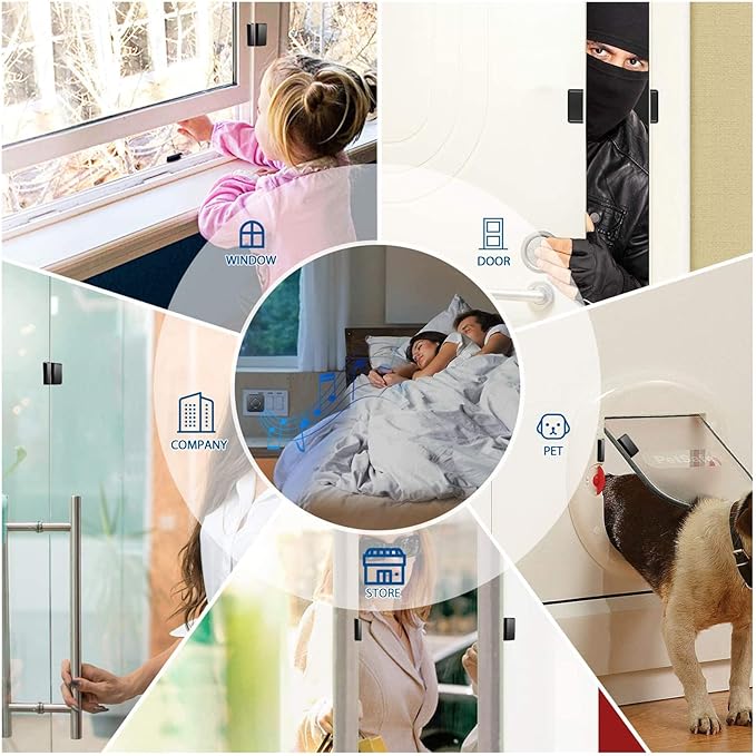 Door Chime Bistee Wireless Door Chimes When Door Open Entry Alarm 600FT Range