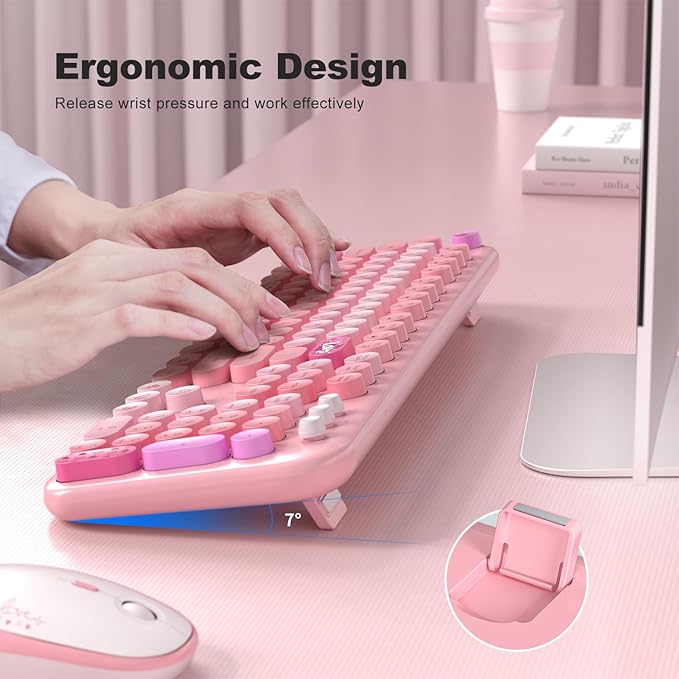 MOFII Wireless Keyboard and Mouse Combo, Full Size 2.4G Plug and Play