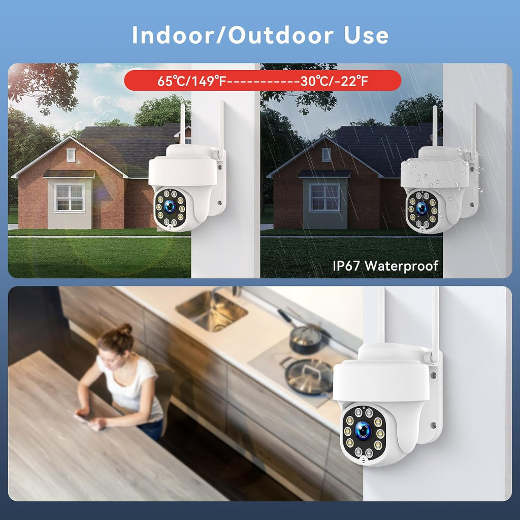 Security Camera System, CCTV Camera Security System with 12.5 Inch Monitor 5MP Outdoor Security Camera,Motion Detection,IP67 Waterproof,24/7 10CH 1TB Hard Drive,Two-Way Audio
