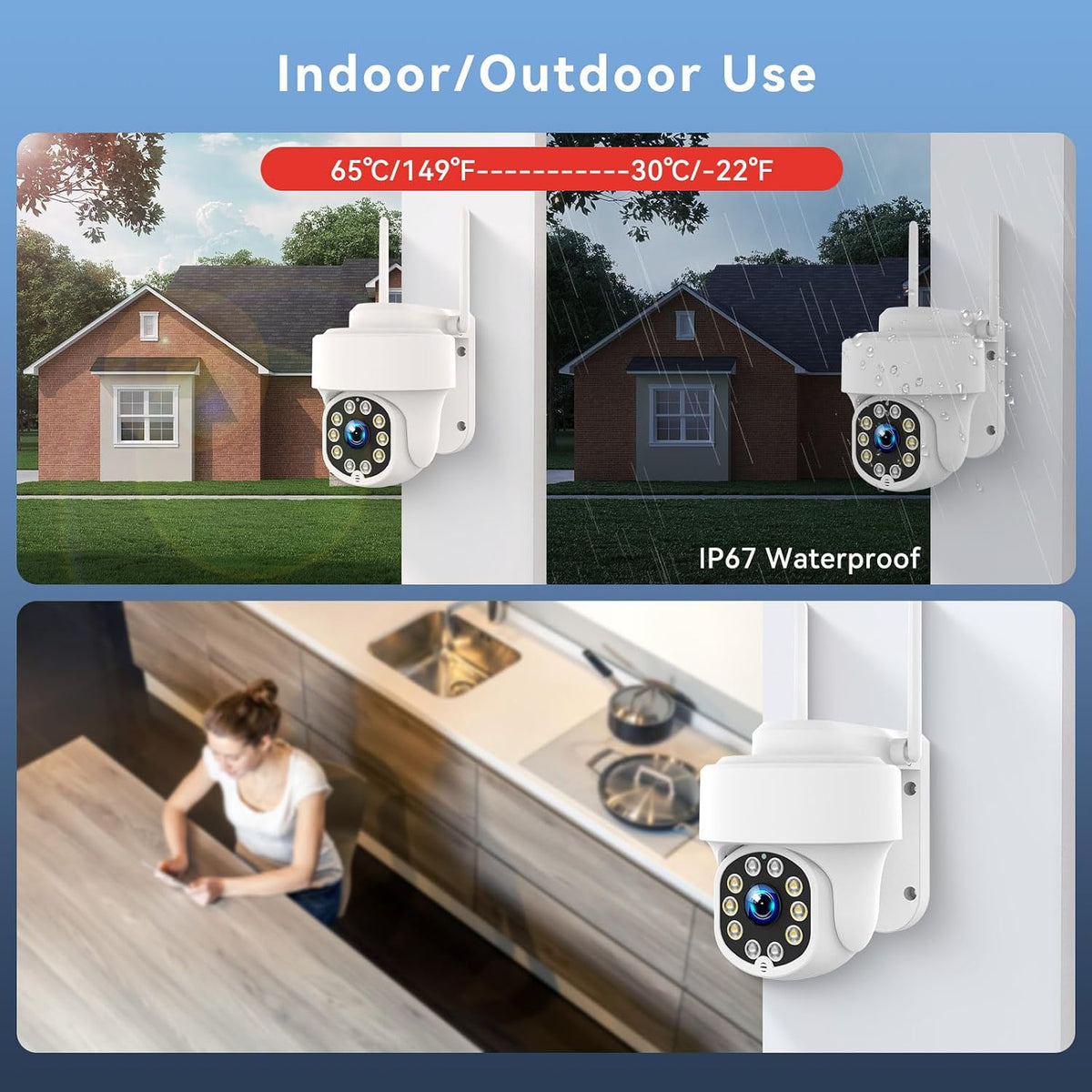 Security Camera System, CCTV Camera Security System with 12.5 Inch Monitor 5MP Outdoor Security Camera,Motion Detection,IP67 Waterproof,24/7 10CH 1TB Hard Drive,Two-Way Audio
