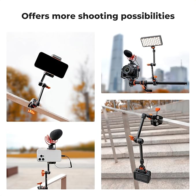 K&F CONCEPT 11" Magic Arm Clamp Kit