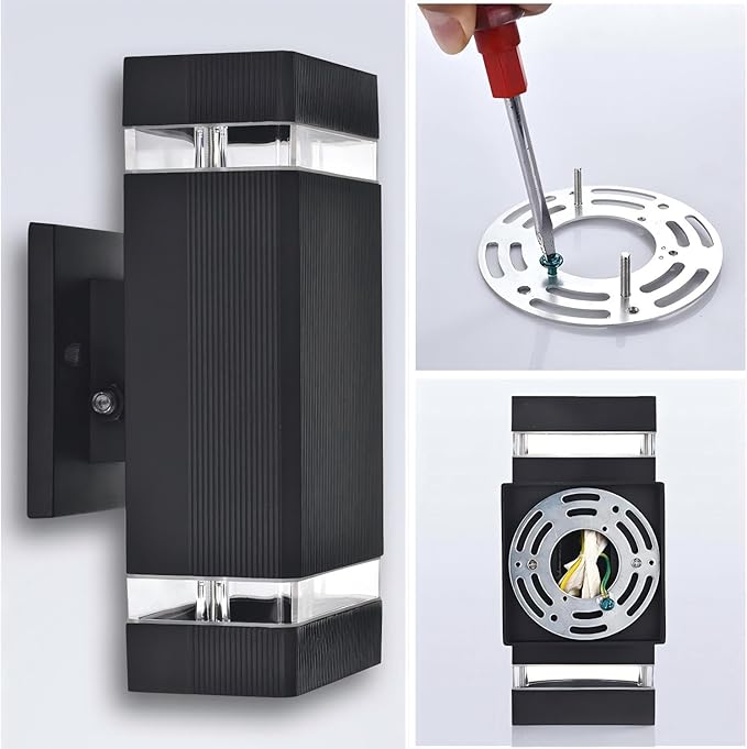 rosykite Motion Sensor Outdoor Wall Lights, Dusk to Dawn Exterior Light Fixtures