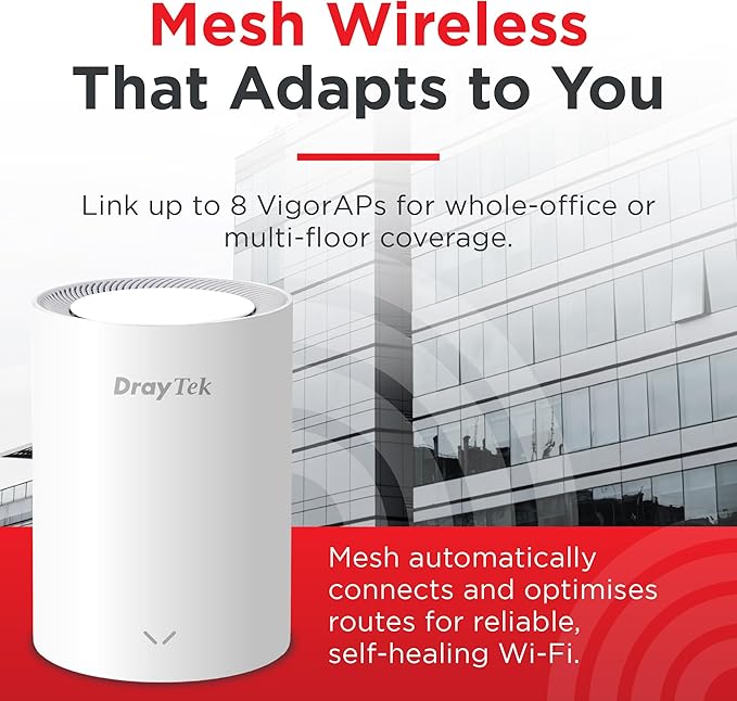 DrayTek Vigor AP805 Mesh AX3000 Wireless Access Point, 2.5GbE Uplink,