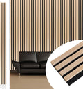 NeatiEase Wood Wall Panels, 9 Feet Acoustic Slat Wall Panels (6-Piece)