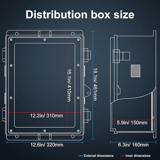 Namunanee Outdoor Electrical Junction Box, ABS Water Resistant Enclosure