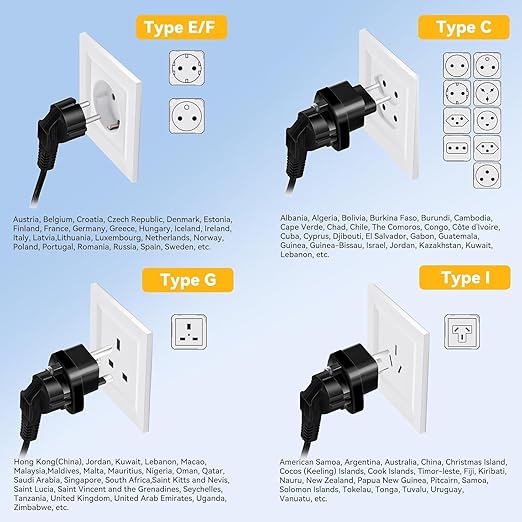 HYTED 1600W 220V to 110V Voltage Converter, Universal Power Plug Adapter