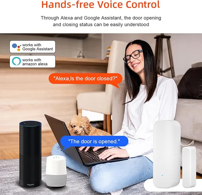 WiFi Door Sensor: Wireless Window Sensor (4-Pack)