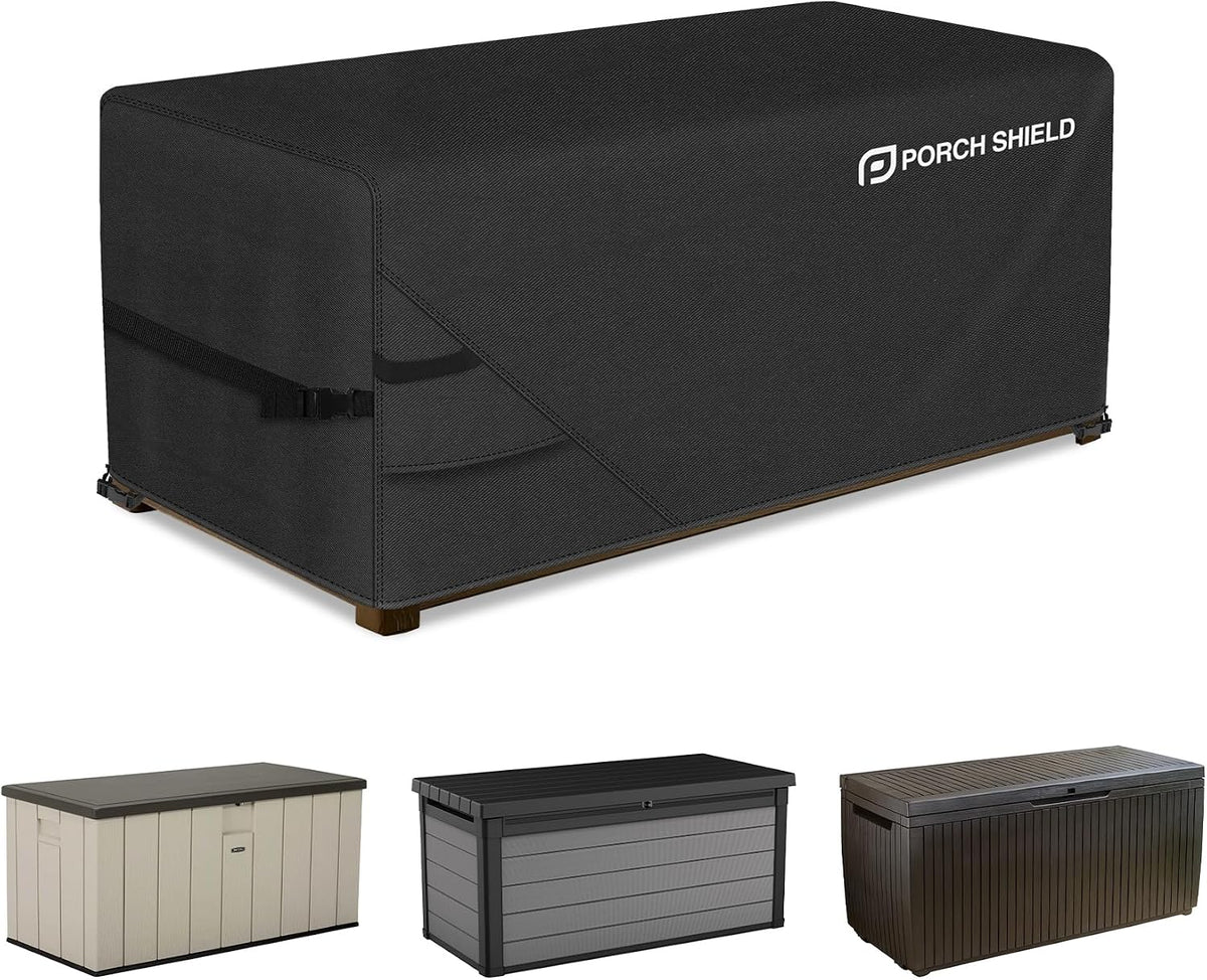 Porch Shield Patio Deck Box Storage Cover 56 x 26 x26 inch, Black