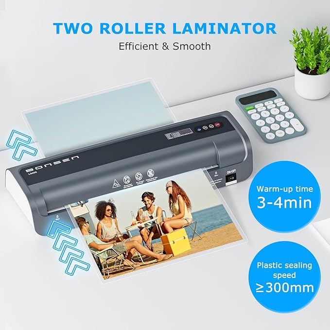 Laminator Machine, Bonsen 13 Inch Wide Thermal Laminator