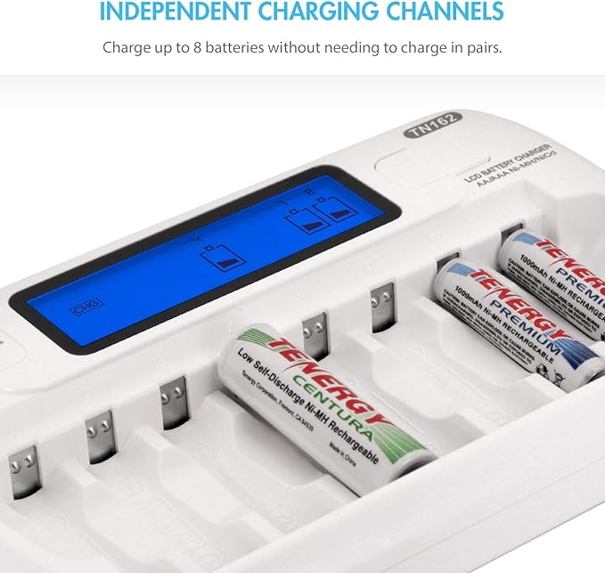 Tenergy AA/AAA Rechargeable Battery and Charger Combo TN162