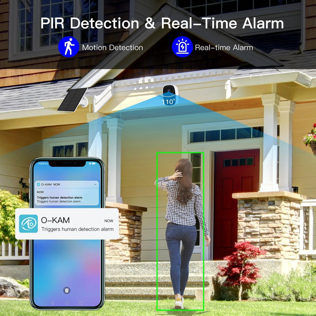 vstarcam 2k solar security camera wireless outdoor, free showing dimensions